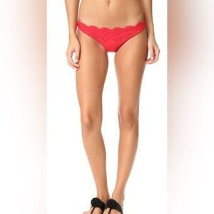 STELLA MCCARTNEYBroderie Anglaise Classic Bikini Bottoms In Red